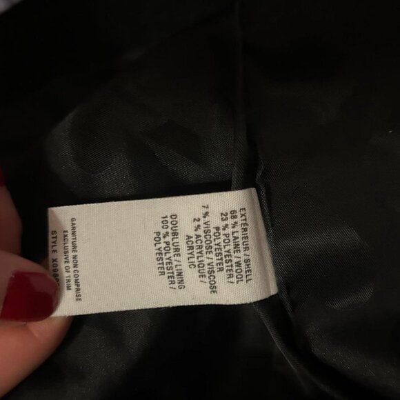 Women's Black/Grey Wool Coat - Jacobs - Picture 3 of 3